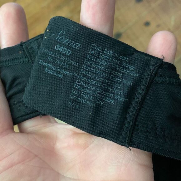 Soma black 34DD lace Stunning Support Balconette bra - Picture 3 of 3